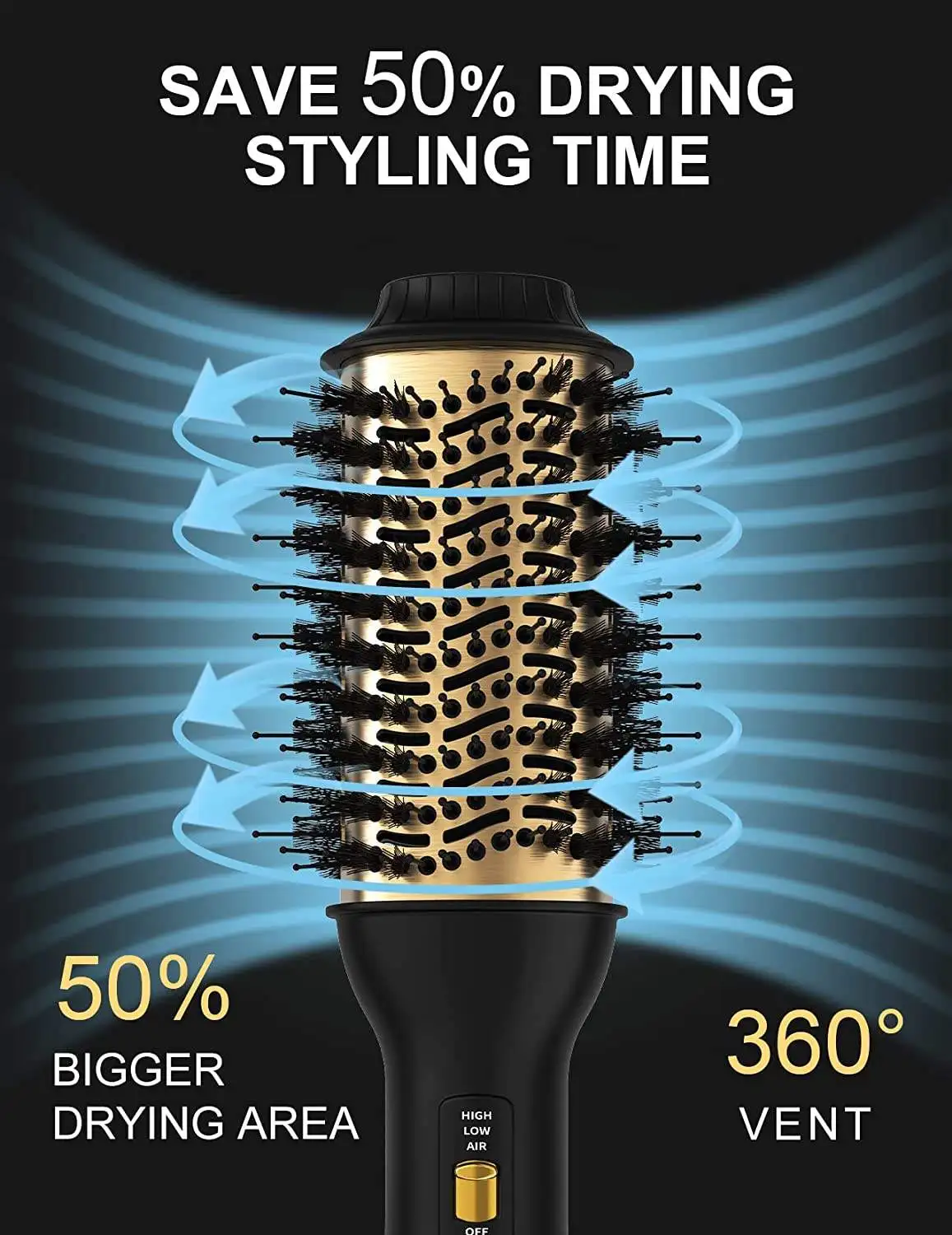 Professional Multi-Functional Blowout Revlon One Step Hair Dryer Brush Hot Air Volume Brush Blow Dryer Comb