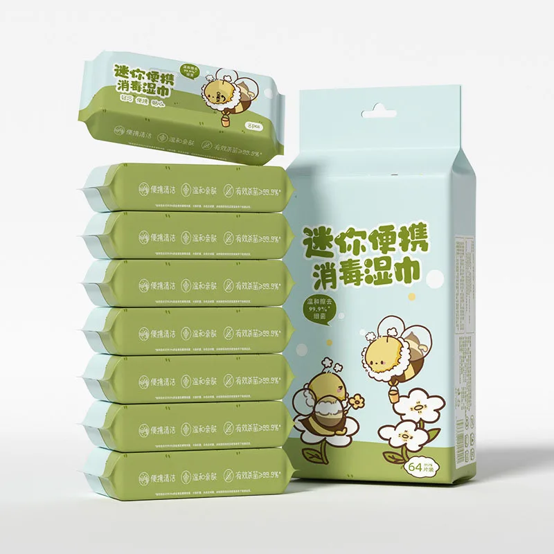 strong lock water ability deep clean away from bacteria Baby hand and mouth cleaning mini wipes for daily cleaning