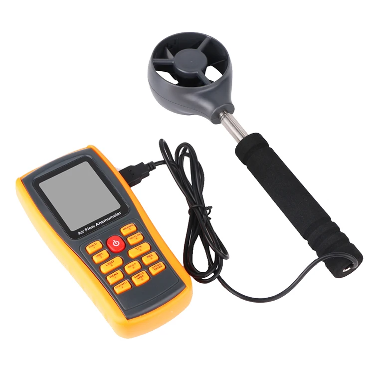Многофункциональный цифровой анемометр BENETECH GM8902 + 0 ~ 45 м/с с программным обеспечением для анализа