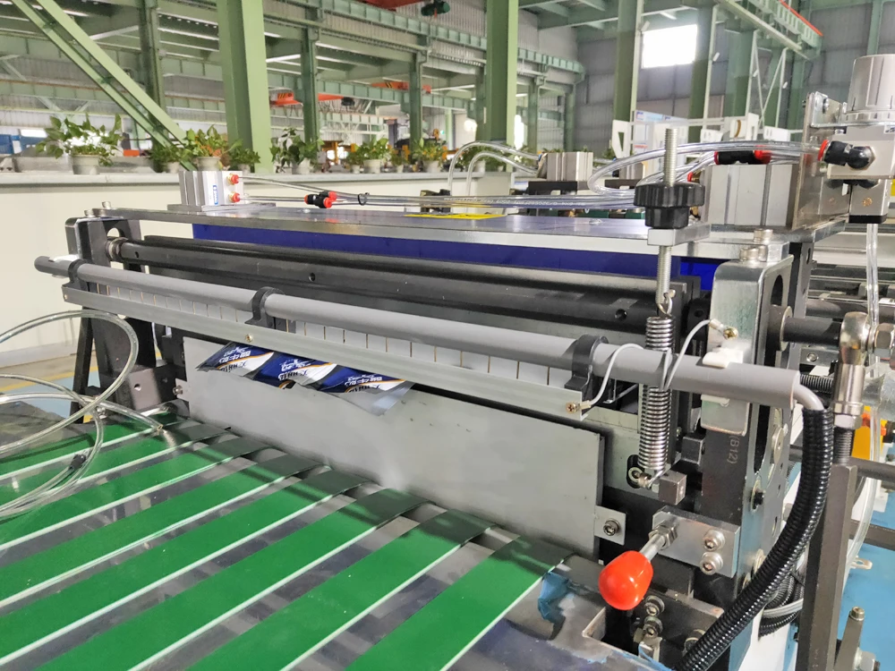 
Multi functional plastic three side sealing laminated film doypack pouch bag making machine manufacturer 