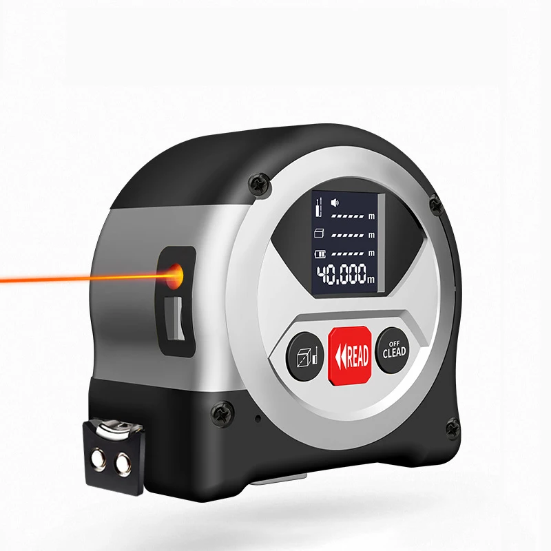 BTE Efficient 2-in-1 High Accuracy Tape Measuring  Customized Logo Measuring Distance 0.2-40 Meter Digital Laser Rangefinder