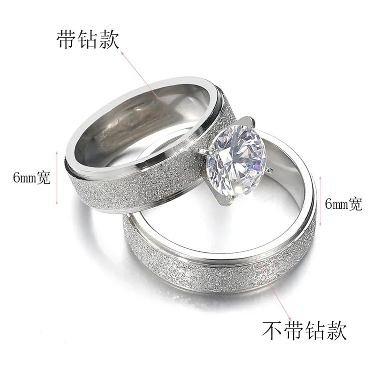 Fashion Rings Couple Set Jewelry Stainless Steel Saudi Arabia dubai Gold Wedding Rings
