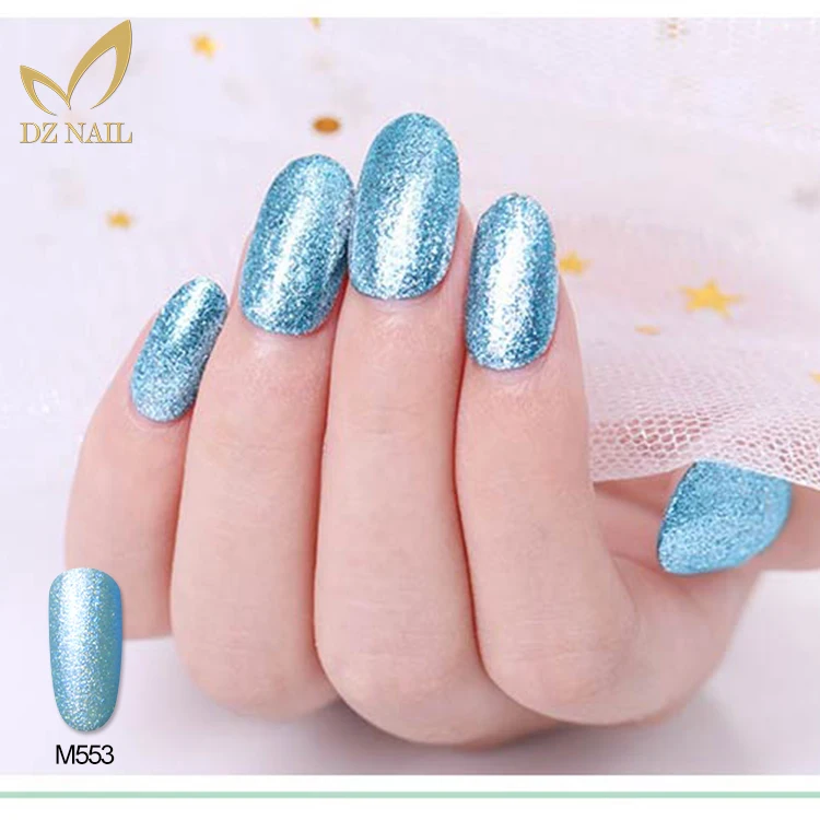 DZ uv gel factory gel polish professional logo supplier diamond glitter classic bling gel polish