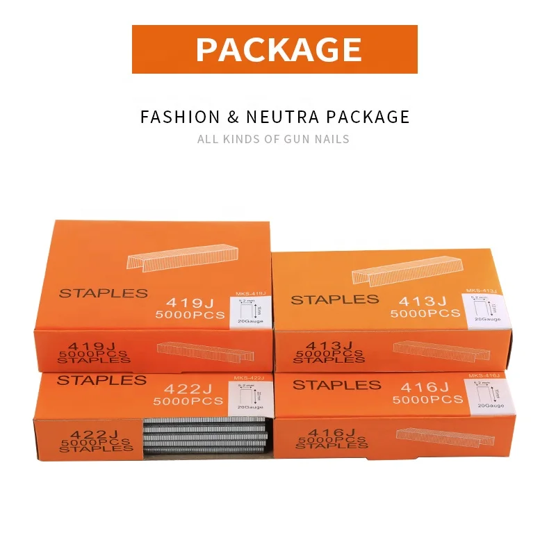 XINYI 20 gauge 416J pistola para clavos gas nail square boat nails stapler pins