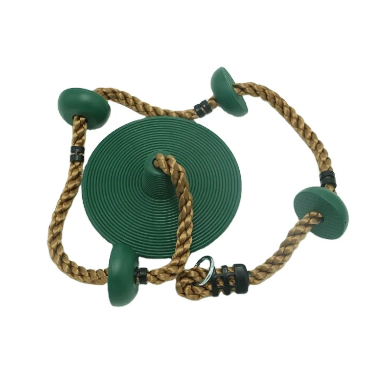 
Cheap outdoor plastic disc swing kids round monkey swing climbing rope plastic swing disc 