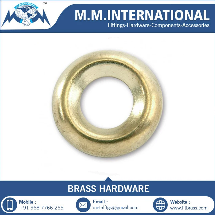 Brass Golden Plated Screw Cup Washers for Industrial Oil Liquid Application Customized Washers