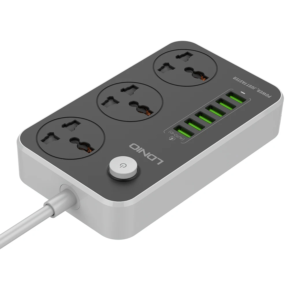 power strip 3 outlet 6 usb LDNIO UK US EU universal usb 6 power strip