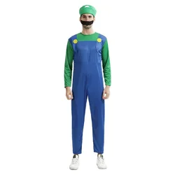 anime Mario Halloween Cos Costume Plumbers Performance Super Mary Cartoon Anime Play Costume
