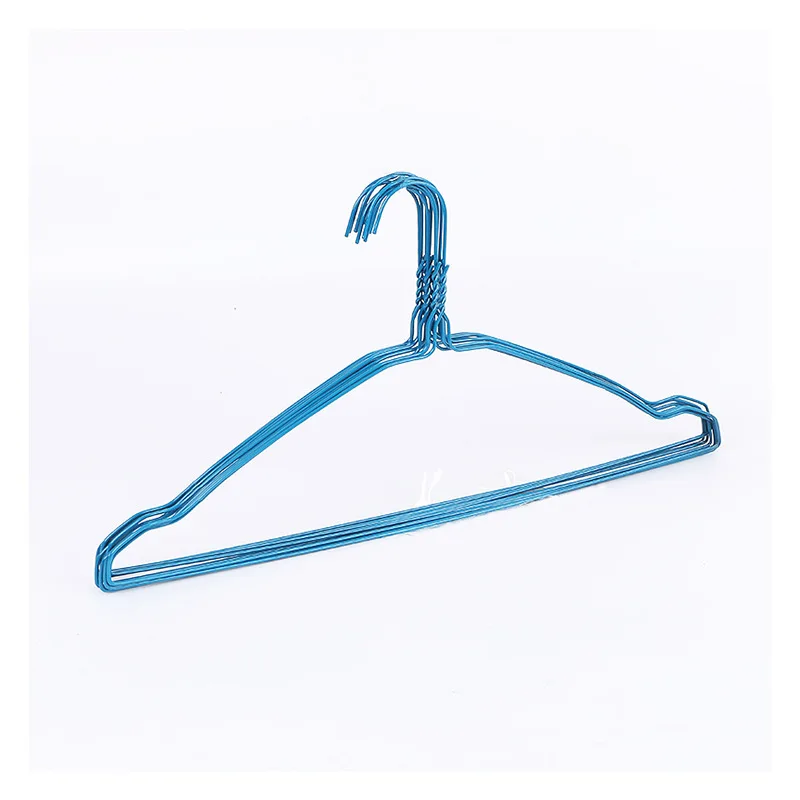 16' Laundry Wire Clothes Hanger Lightweight Dry Cleaner Hanger with blue white color