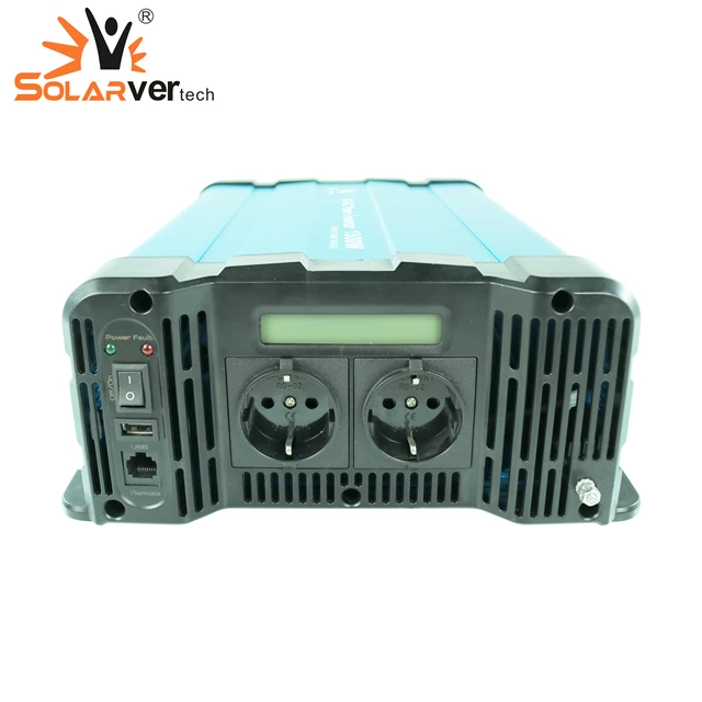 
Factory Price 1500W 12V 24V 48V DC to AC 110V 220V Inverter Pure Sine Wave Inverter 3KW Peak 