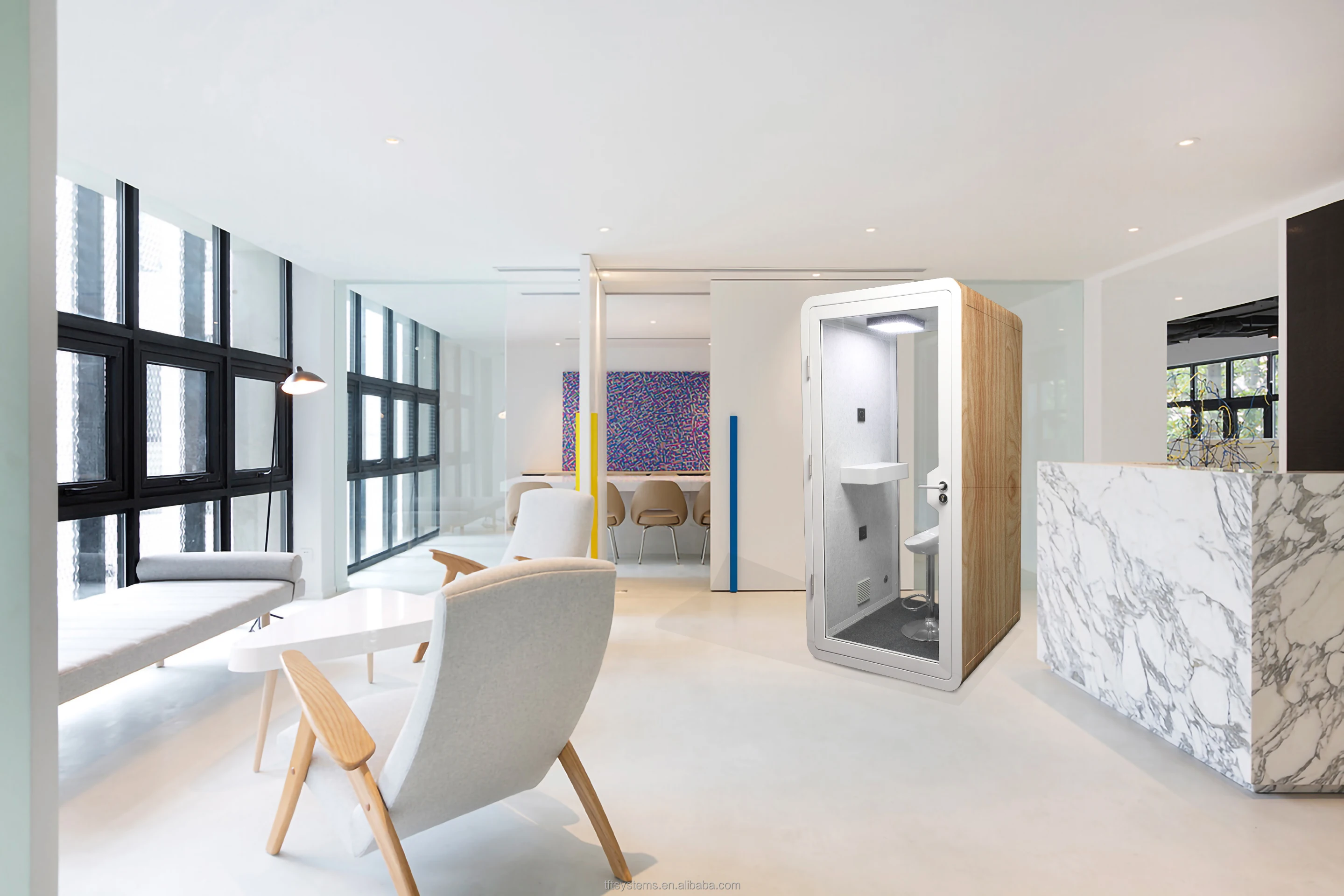 Акустическая Звукоизоляционная комнатная открытая Офисная Рабочая телефонная будка