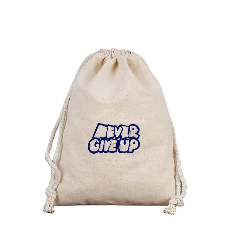 Custom Luxury Logo Giant Large Grey Hemp Cotton Draw String Tws Bag Pouch With Ribbon Drawstring Fine Linen Fabric Bag For Hat