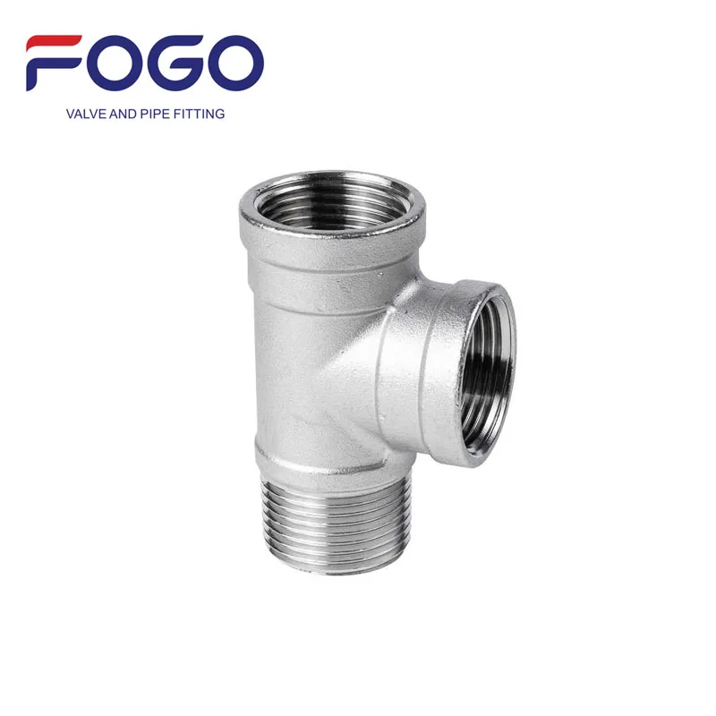 304 stainless steel outer, inner and inner three-way pipe fittings with external thread pipe fittings