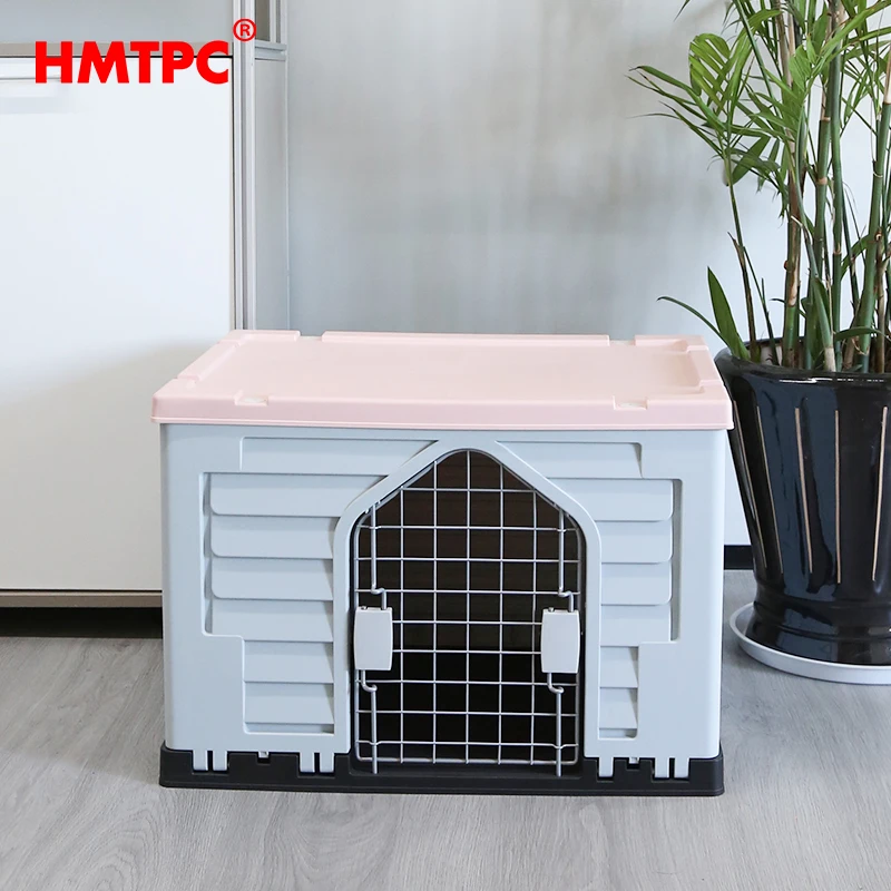 Insulated Doghouse Puppy Shelter, Water Resistant Easy Assembly Sturdy Dog Kennel with Elevated Floor and Air Vents
