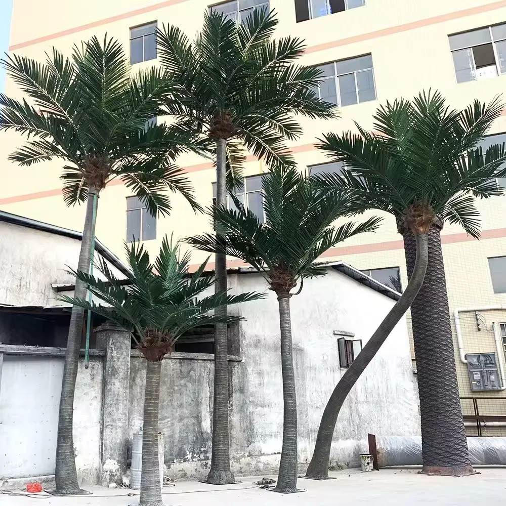 High simulation factory handmade fire retardant UV-resistant anti-aging artificial new style coconut palm trees