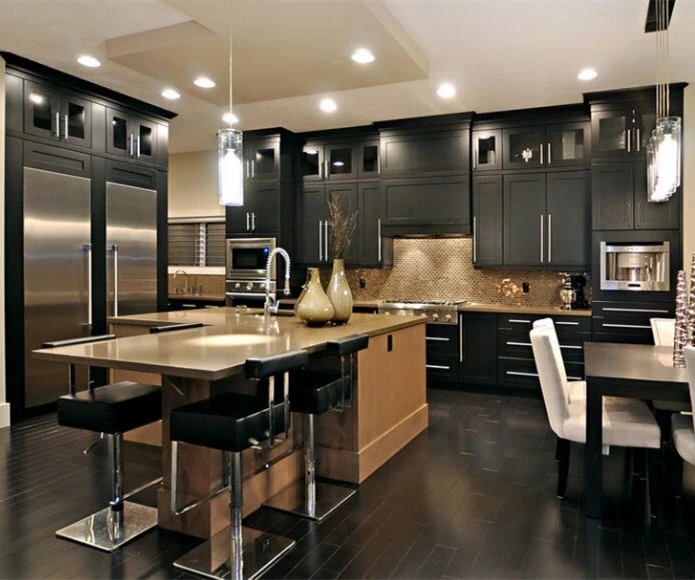 Европейский стандарт Китай дизайн ламинат дома современный твердой древесины кухонный шкаф