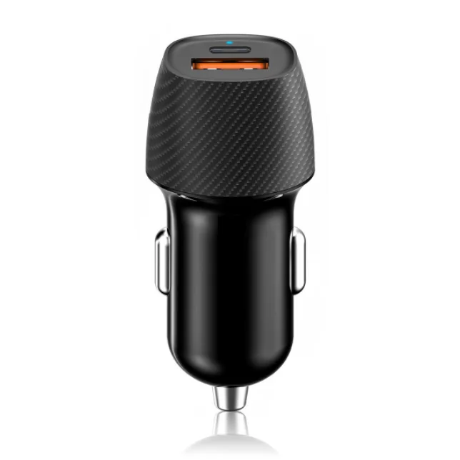 Portable Mini Travel Adapter USB C Car Charger Mini Size Fast PD&QC 3.0 Dual Port Car Adapter Charger