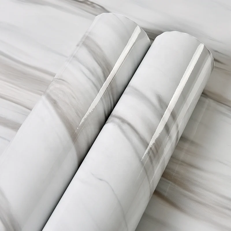 Oil proof aluminum foil vinyl geometric metallic backsplash wallpaper for kitchen cabinet decoration