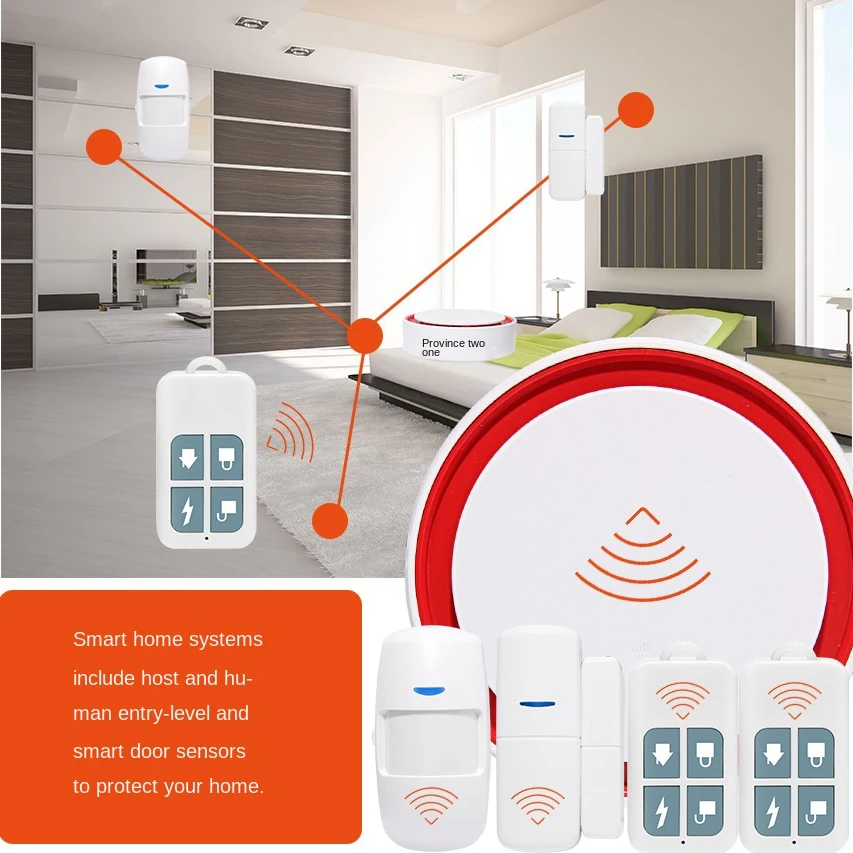 house security EU US UK  gsm sms  alarm  IOS Android APP Control Wireless  smart pir motion sensor