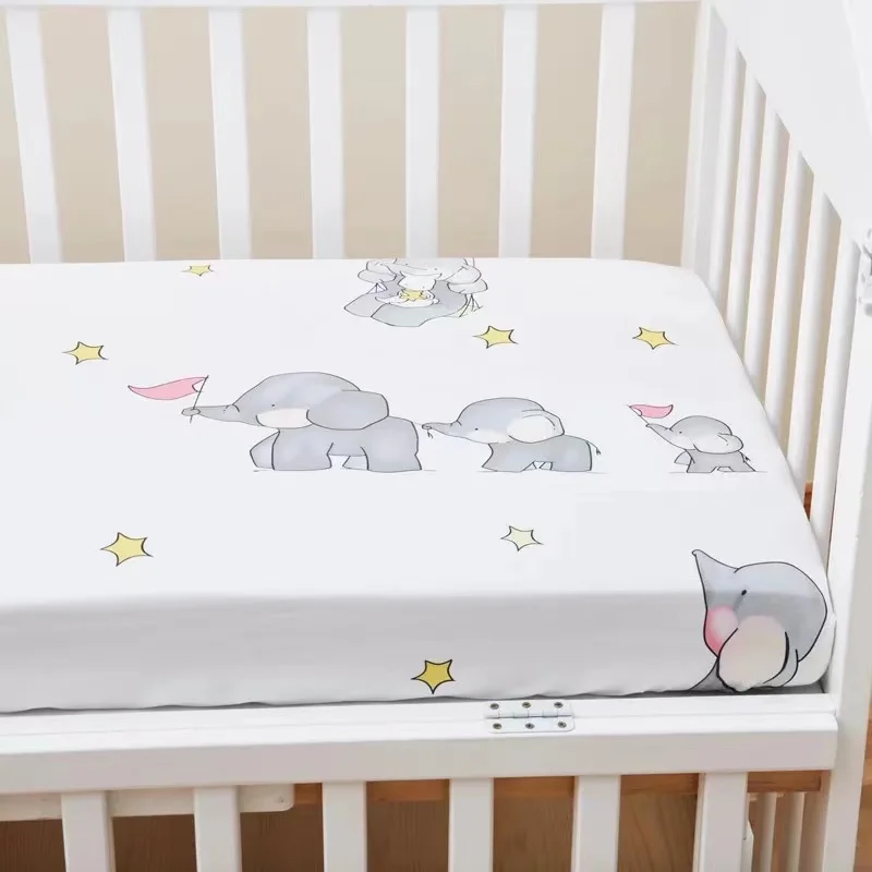 Wholesale cheap 100% cotton Fitted Boys/Girls Crib Sheet