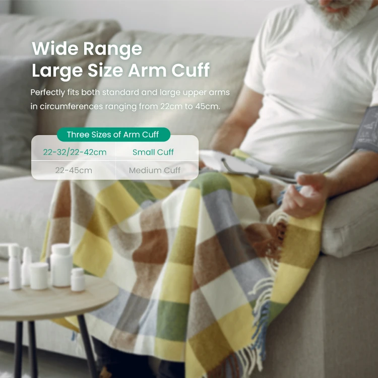 TRANSTEK 5.73 Inches Screen Large Arm Cuff BP Trend Smart Bluetooth Digital Blood Pressure Monitor Electronic Sphygmomanometer