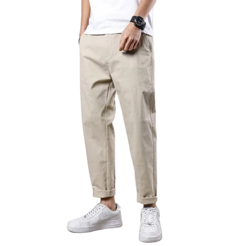 Индивидуальные мужские брюки в деловом стиле на заказ, сезонные корейские брюки, модная облегающая мужская одежда