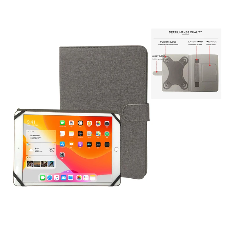 2020 7 inches 10 inches new arrivals PU stand universal tablet case for ipad for samsung