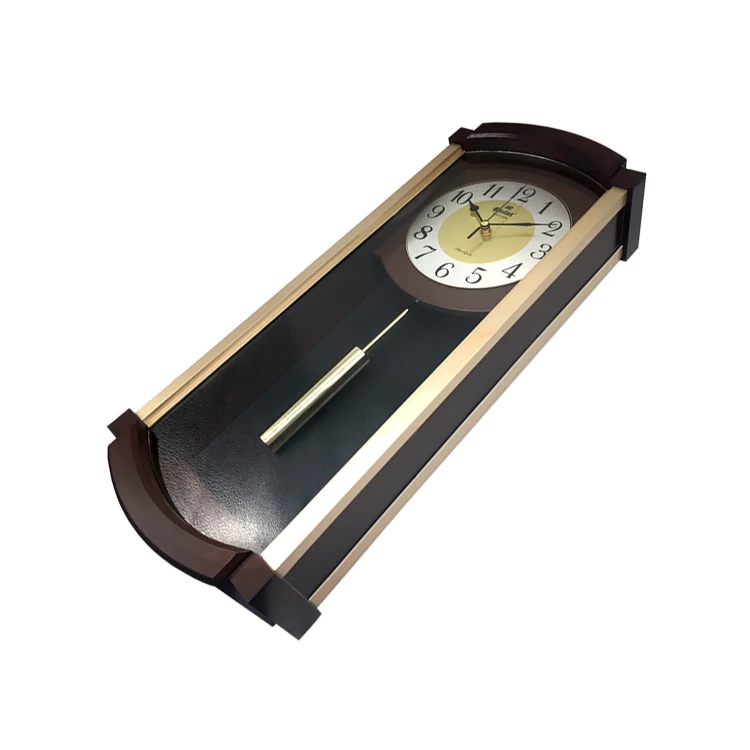 European style living room metal clock face rectangular plastic swing fashion wall clock