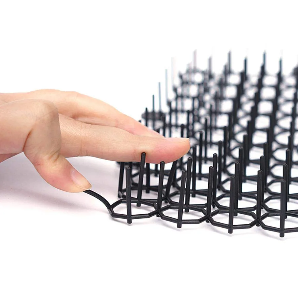 Garden Cat Scat Spike Mat Prickle Strips Drive Animals Plastic Anti Pet Cat Stab Mat Net