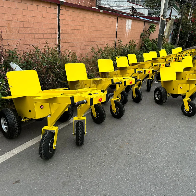 Heavy-Duty Stainless Steel Storage Trolley Cart Carry Inflatables Rental Platform Electric Dolly Hand Truck With Steering Gear