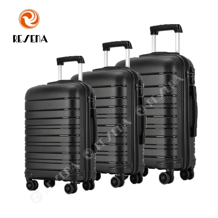 100% Pru pp hard shell Travel luggage with polypropylene PP Equipaje luggage trolley