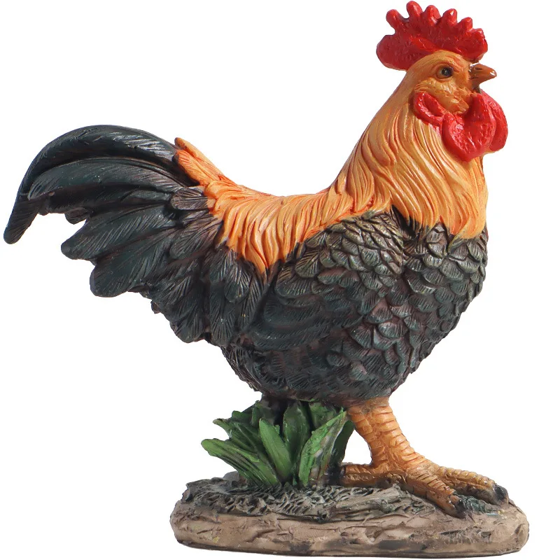 Custom American Animal statue ornament Resin Rooster Sculpture Custom Farm Garden hen frog bunny Chicken Figurine garden decor