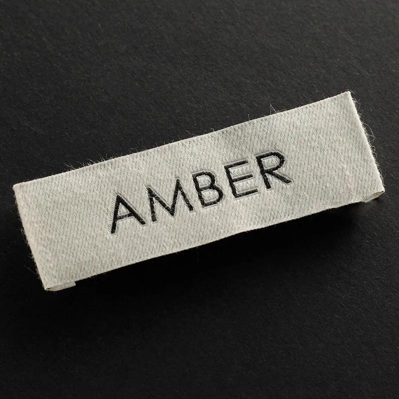 Quality Recycled Luxury Satin And Cotton Fabric Cloth Damask Clothing Neck Woven Labels Design Shirt Tag With Logo