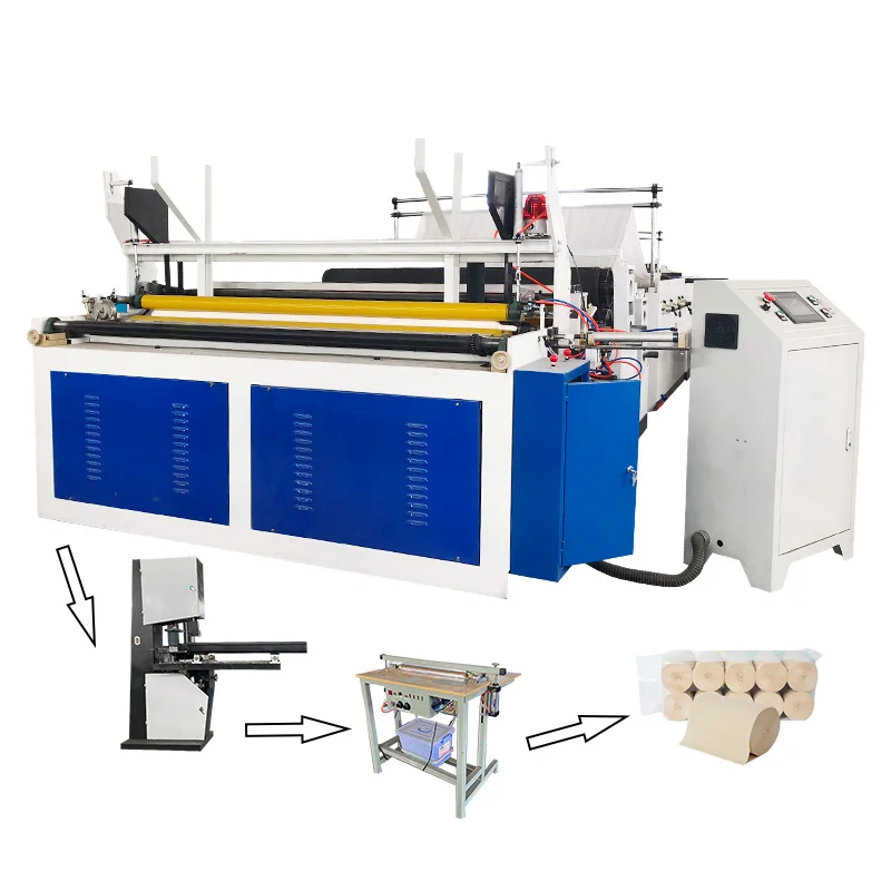 Waste Paper Recycling Pulp Raw Material Toilet Tissue Paper Roll Production Line Making Machine For Sale