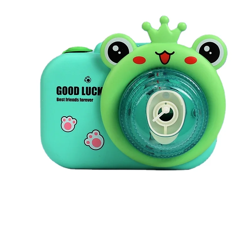 Frog bubble camera automatic bubble light music electric cartoon rabbit