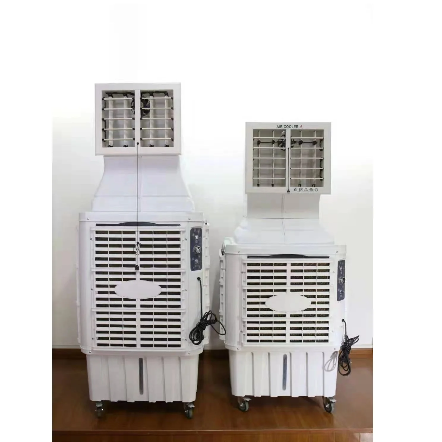Evaporative Air Cooler with 110L Water Tank 18000cmh Floor Standing Industrial Air Cooler Portable Air Cooler