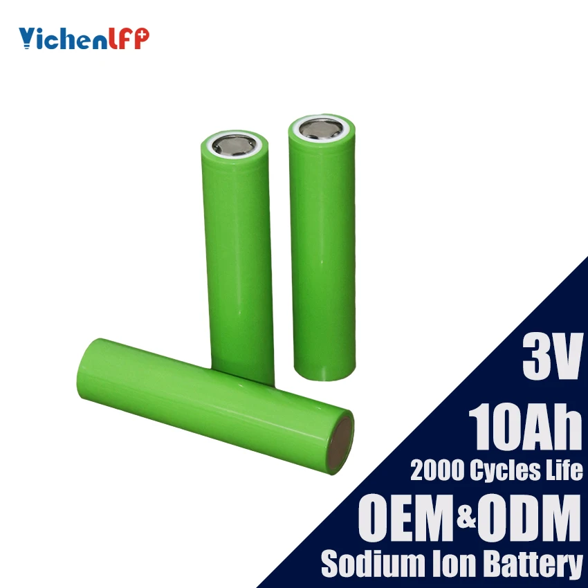 New Sodium-ion Rechargeable Cell 3.0V 3.1V 10AH  High Rate 10C Discharge Cylindrical Cell for 12V 24V 48V 72V 96V Battery Pack