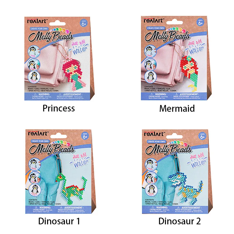Creative crafts toys kids diy animal 3d water spray mist fuse magic bead set