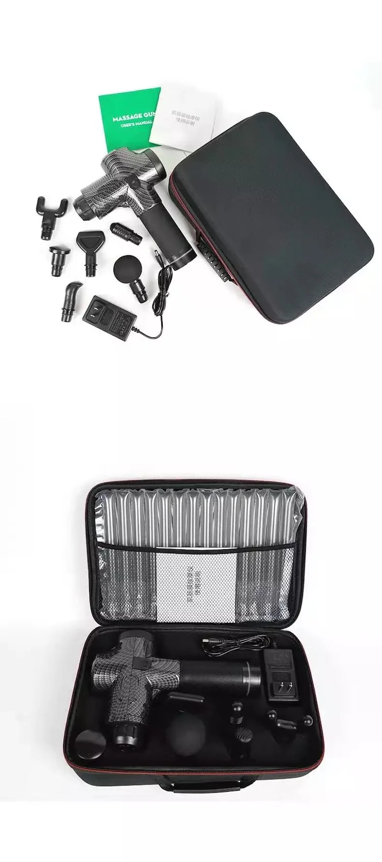 massage gun 7017 muscle relax electric fitness equipment noise reduction led touch screen heating massage gun