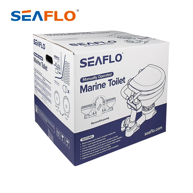 SEAFLO 12v 24v Manual Flushing Pump Marine Toilets Seat boat toilet