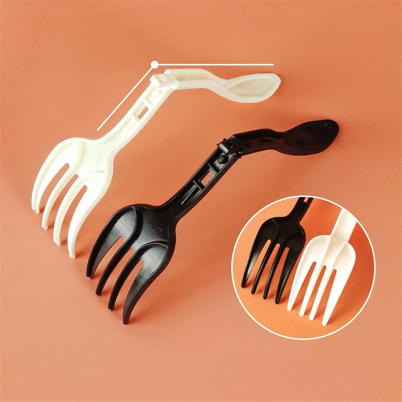 Direct Selling Individually Packed Thickened Fork and Spoon Disposable Plastic PP Folding Fork