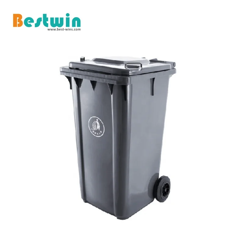 Outdoor plastic recycling sanitary garbage bin movable waste bin