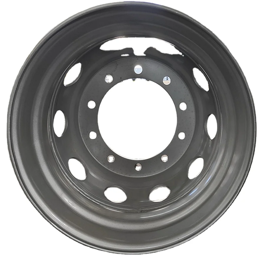 Полный размер стальной для грузового прицепа грузовика бескамерные колеса диаметром 17,5/19,5/22,5/24,5 ширина 6,0/6,75/7,5/8,25/9,0/11,75 для бескамерных шин