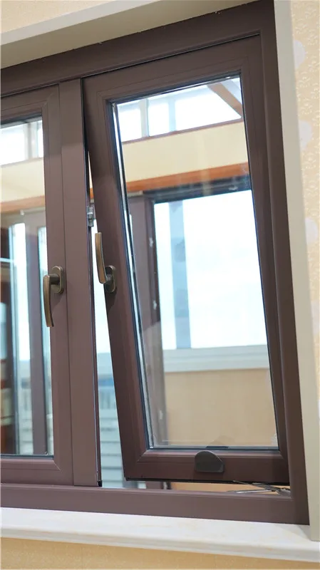 Customized Low-E glass and Germany import hardware  window aluminium alloy  tempered double triple glass casement window