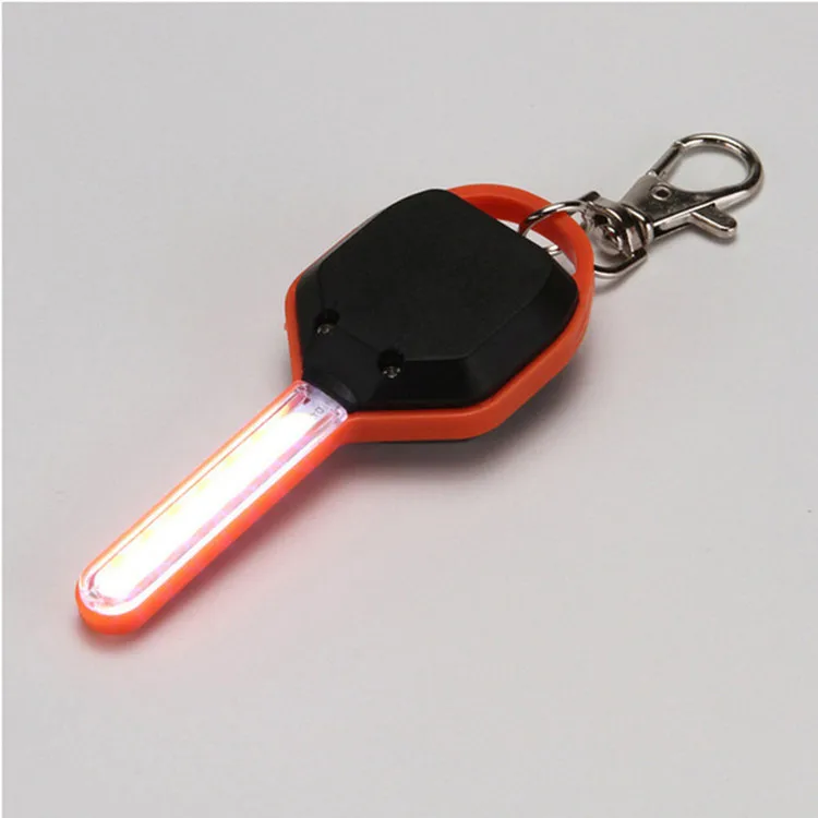 Huaqin Wholesale LOW MOQ 3W Cheap Mini Portable Key Chain Light COB LED Keychain Flashlight With Key buckle