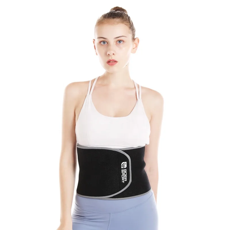 Black Silver Ion Shaper Sweat Sauna Belt Binding Slimming Waist Trimmer Belt