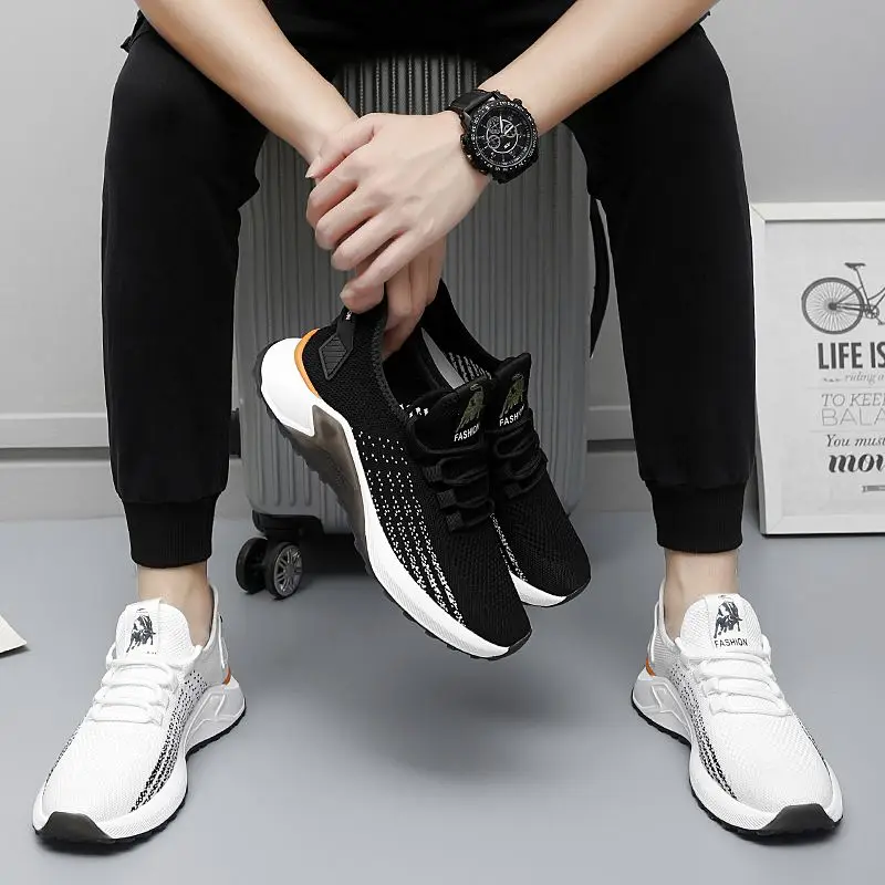 High quality casual footwear for men uk sneakers custom summer breathable OEM mens shoes designer traction sole