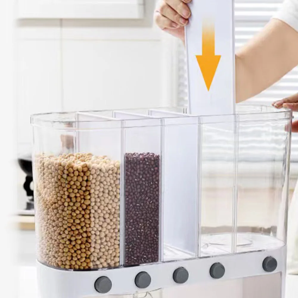 Food Storage Box 2021 top Plastic cereal Dispenser Storage Box Kitchen Food Grain Rice Container