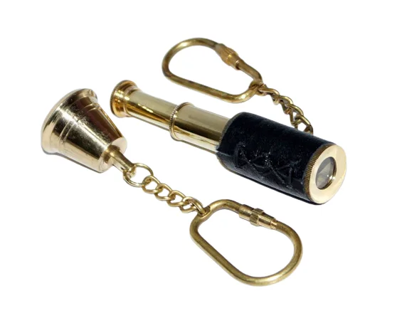 Standard Antique design Keychain Telescope 3 Inch and Bell  with extra premium quality Home & Office Desktop