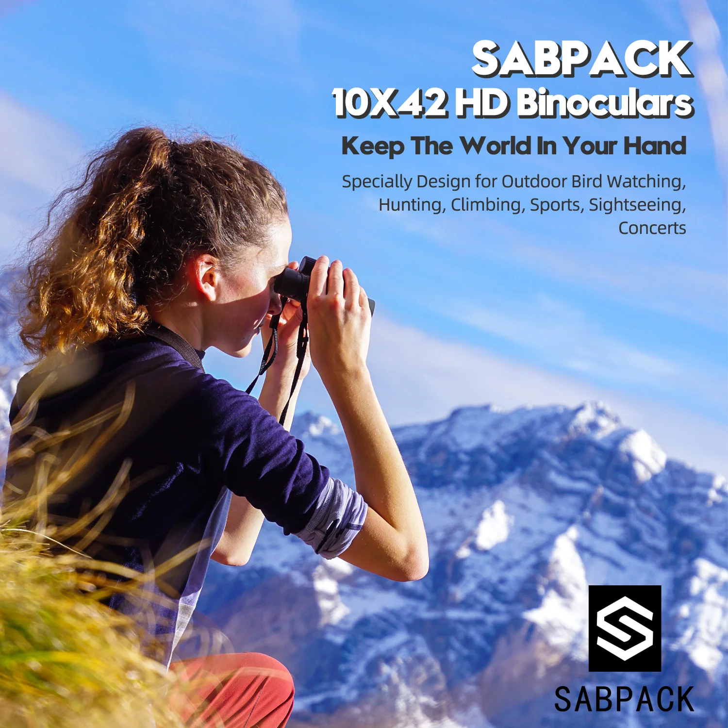 Бинокль SABPACK 10X42 BAK4 Prism FMC широкоформатный HD бинокль с зеленой пленкой большой диаметр дальность